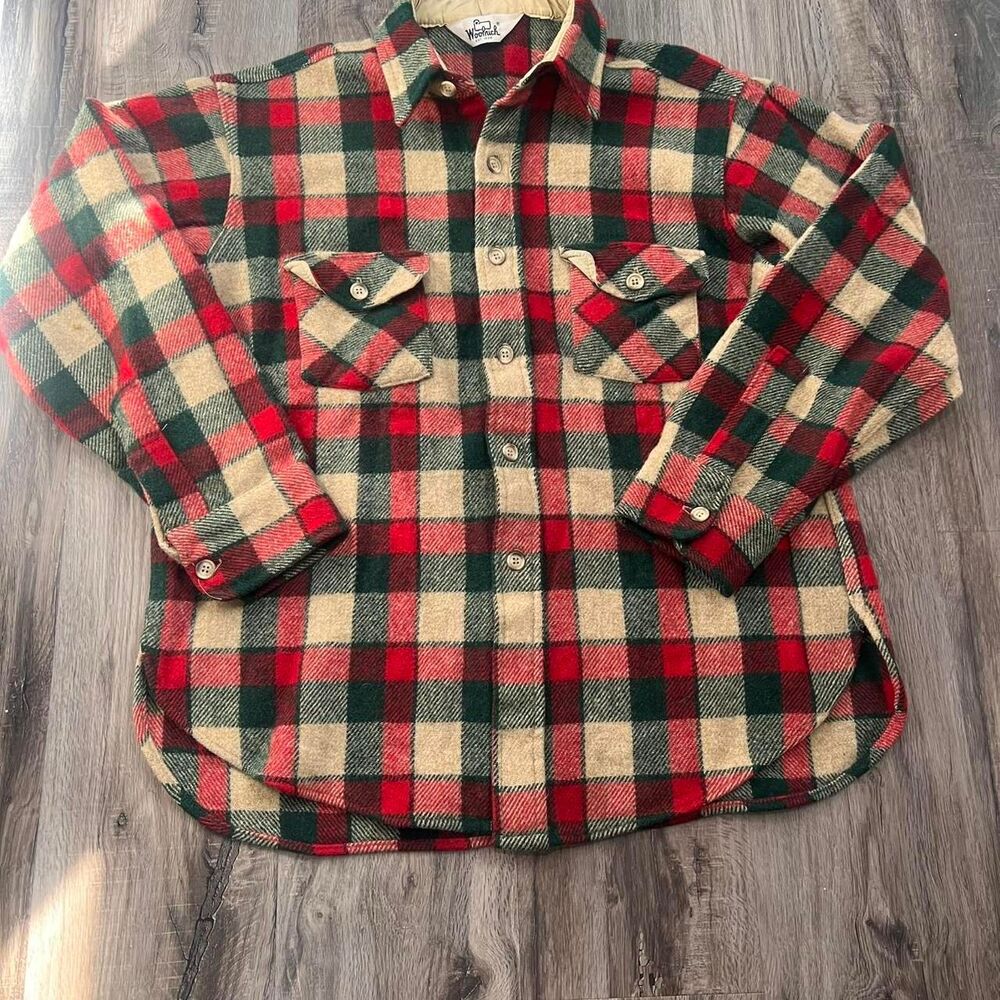 Vintage 70s Woolrich Wool Flannel Shacket - Picture 2 of 8